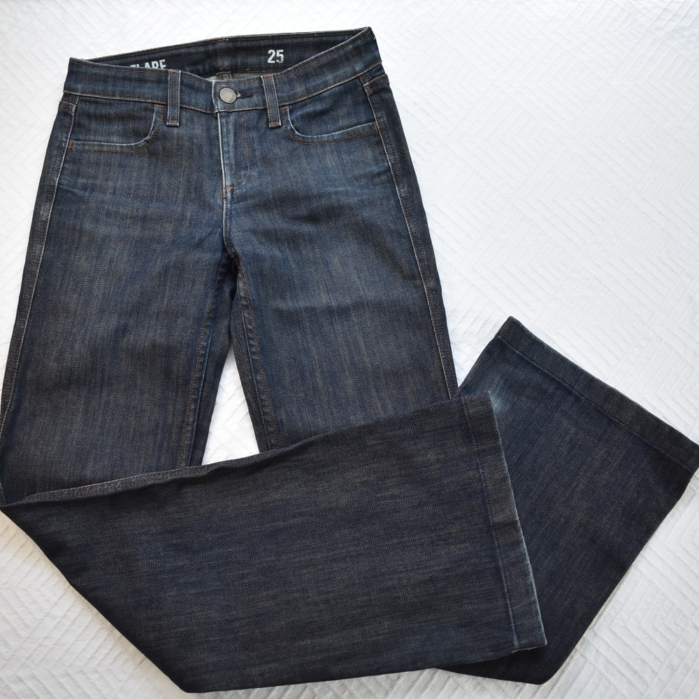 J.CREW Jeans 25 High Heel Flare Dark Wash